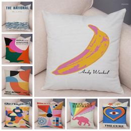 Pillow Music Posters Performed By Various Bands Pillowcase Decor Vintage Beautiful Case For Sofa Home Plush Throw Cover