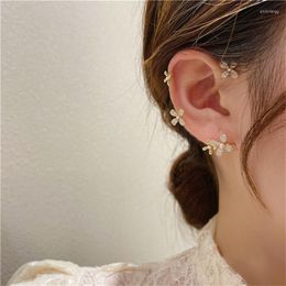 Backs Earrings 1 Pcs Women Butterfly Ear Clips 2023 Fashion Vintage Shining Zircon Clip Without Piercing Wedding Jewellery Cuff