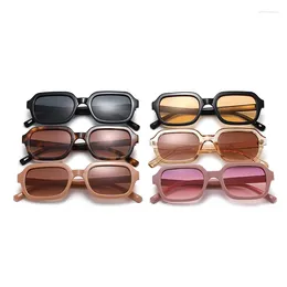 Sunglasses 2024 Fashion Square Women Retro Gradient Shades UV400 Men Leopard Brown Sun Glasses Gafas De Sol