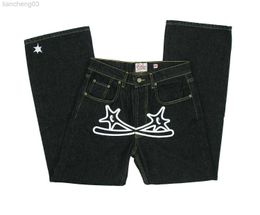 Men's Jeans 2023 Y2K Jeans Men Hip Hop Gothic Street New Rock Clothing Jeans Women Pants Harajuku Casual Black Denim Trousers Streetwear W0413