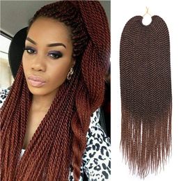 14inch 30stands Senegalese Twist Crochet Hair Braids Senegalese Twist Crochet Braiding Hair Synthetic Crochet Hair Extensions
