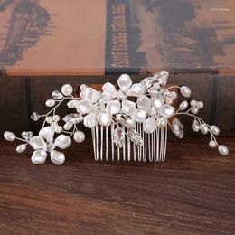 Hair Clips Romantic Flower Hairwear Wedding Jewellery For Bride Bouquet And Pearl Comb Show Women's High-end Elegant