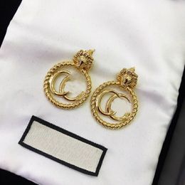 Retro Classic Style G-letter Designer Stud Earrings Lion Earring for Women Charm Wedding Gifts Jewelry Accessory High Quality