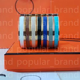 8MM Wide 17CM Designer Bracelet 18K Gold Bracelet Men Bracelet for Women Fashion Bracelet wth Gift Bag