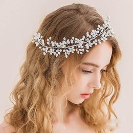 Hair Clips Gorgeous Handmade Pearl Bridal Tiaras Flower Headbands For Women Ornaments Bride Bridesmaid Wedding Accessories ML122
