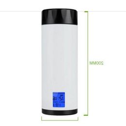 Freeshipping 320ml environmental protection smart health cup double-layer timing reminder water bottle Rgihh