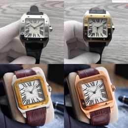 Car Luxury Men's Watch Mechanical Automatic Square Watch tier Cowhide Band Diameter 40mm Sapphire Mirror Montre De Luxe Watch dhgates watch