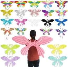 Decoration Balloons Back Hanging Butterfly Aluminium Film Angel Strap Wing Baby Shower Children's Day Toy Ballons Wedding Birthday Party Foil Globos Supplies 1113