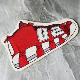 Plush designer carpets sneakers room decor rugs Colourful thick super soft shoe floor mat easy clean hallway indoor carpet big size kids modern style JF001 E23