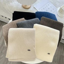 Scarves Khaki Color System Scarf Female Cute Girl Autumn Winter Solid Thick Warm Knit For Women