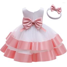 Girl Dresses Baby Girls Dress Born Birthday Christening Bow Gown Infant Christmas Party Tutu Princess Toddler Baptism Clothes