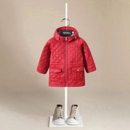 Coat Fashion Winter Down Cotton Jacket Boys Red Hooded Coat Children Outerwear Clothing Teenage Kids Parka Padded Snowsuit 231110
