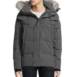 23SS Designer Roupas Top Quality Canadá G29 Wyndham Mens Jaqueta Mulheres Casaco Branco Duck Down Jackets Winter Outwear Parka Ladys Parkas Wolf Real Fur S-XXL