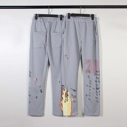 2023 Men and women new lovers fashion casual with hoodie letter print flame letter designer style casual pants 123