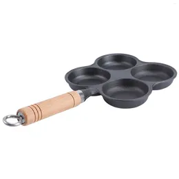 Pans Egg Frying Pan 4 Cup Pancake Non- Cooker Breakfast Even Heating Stove Safe Milk