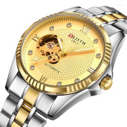 Wristwatches Wlisth Diamond Men's Watch Fully Automatic Mechanical Fashion Luminous Waterproof Steel Band WatchWristwatches