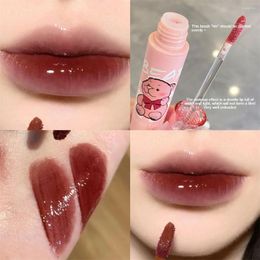 Lip Gloss Gege Bear 6colors Cute Glaze Moisturise Water Light Lipstick Waterproof Not Fade Non-stick Cup Makeup Cosmetic