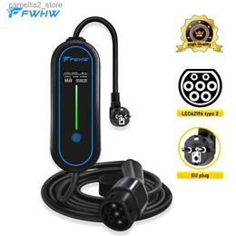 Electric Vehicle Accessories FWHW Electric Car Charger Type2 16A/32A Portable EV Charger For New Energy Vehicles Type1 EVSE Car Accessories Q231113