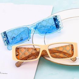 Sunglasses Vintage Small Rectangle Women Elegant Simple Transparent Square Sun Glasses Men Outdoor Driving Eyewear Shades UV400