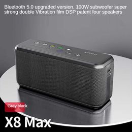 Portable Speakers Portable X8 MAX 100W Wireless Bluetooth-compatible Speaker 20000mAh Power Bank TWS Stereo Sound Box Boombox Audio Player