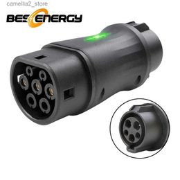 Electric Vehicle Accessories Type 1 To Type 2 Plug Adapter EV Accessories With Free Bag J1772 IEC62196-2 Electric Vehicle Charger Adapter Connector 0.3m Q231113