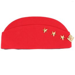 Berets 1pcs Beret Hat Wheat Creative Three Stars Cap Sailor Dance For Performance Square