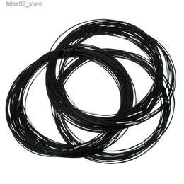 Anklets 18mm Wholesale Black Tiger Tail Wire Necklace Cord stainless steel bayonet clasp 1mm sewing thread wire Jewellery making thread Q231113