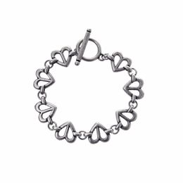 Niche Design Couple Love Chain Splice Bracelet with Titanium Steel One Button Retro Old Ins Fashion Accessories Jewellery