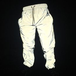 Men's Pants Spring And Autumn Men Women Reflective Basketball Sports Street Dance Hip Hop Bottom Q6217Men's