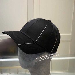 Ball Caps New Fashion Letters Stripe Embroidery Women Men Baseball Cs Female Male Sport Visors Snback C Unisex Adjustable Sun Hat