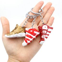 3D New Creative sneaker mini red blue air keychain pendant men's car key model creative ins trendy ornaments pendant keyring