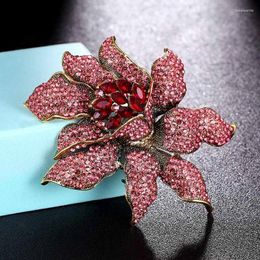 Brooches Zlxgirl Big Size Women Rhinestone Flower Pin Scarf Pins Gifts Perfect Wedding Bridal Jewelry Broche