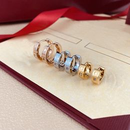 Titanstahl 18 Karat Gold Ohrring Baumeln Ohrringe Designer für Frau Designer Schmuck Liebe Ohrringe Exquisite einfache Mode Damen Ohrringe Schmuck Geschenke