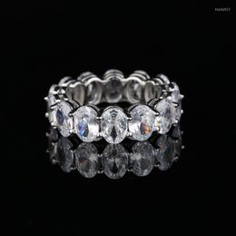 Cluster Rings 2023 S925 Silver Personalised Fashion Women's Jewellery Diamond Ring 5 7 Pigeon Egg
