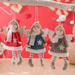 Christmas Decorations Christmas Dolls Angel Pendant Ornaments Christmas Tree Decorations Christmas Decorations for Home Kids Gift Happy New Year 2023 YQ231113