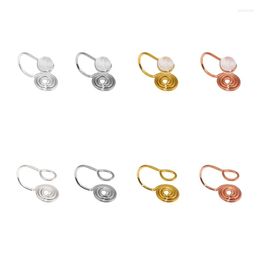 Backs Earrings 10Pairs Converter Round Flat Back Coil Earring Clip DIY Making Tool Easy To Use