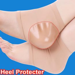 Women Socks 1Pair Silicone Heel Protector Protective Sleeve Spur Pads For Relief Plantar Fasciitis Pain Reduce Pressure On