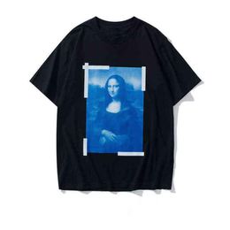 Fashion Quality Mens Mona Lisa Printing Tee Womens Summer Luxury Designer Tshirt Casual Streetwear Shirt295k