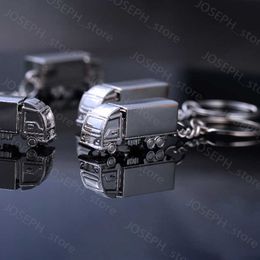 Key Rings 10pc Cute Metal Car Keychain Truck Unisex Pendant Keyfob Key Ring Lovely Keyring Key Rings Car Interior Accessories J230413