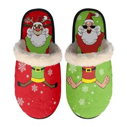 Slippers Hot Santa Claus Print Christmas Home Cotton Slipper T231113