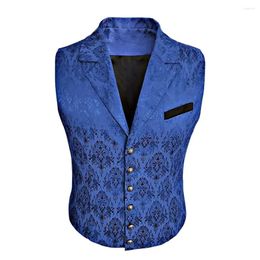 Men's Vests Fashion Print Paisley Suit Waistcoat Vest Business Wedding Sleeveless Casual Formal Slim Fit Tops Men