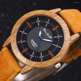 Wristwatches Nature Wooden Women Watch Minimalist Clock Denim Fashion Cool Top Women's Luxury Watches Lady Versatile Trend