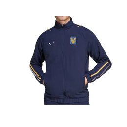 Tigres UANL jaqueta masculina corta-vento com zíper completo gola corta-vento masculina fashion lazer casaco esportivo