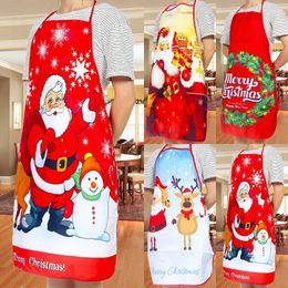 Aprons selling Santa Claus Apron Christmas Tree Dinner Decoration Men and Women Home Kitchen Cooking Baking Oil proof 231113