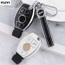 Key Rings Car Key Case Cover Shell Fob For Mercedes Benz A C E GL S GLA GLK CLS Class AMG W205 W212 W463 W176 X166 Keychain Accessories J230413