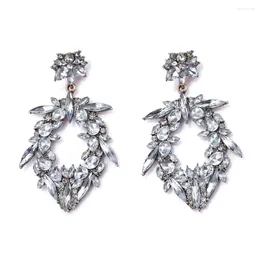 Dangle Earrings 2023 Statement Large Baroque Women Jewelry Luxury Crystal Rhinestones Vintage Long Drop