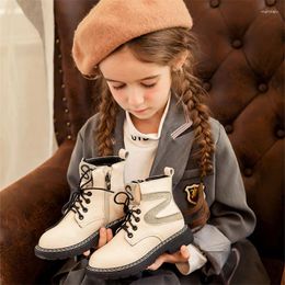 Boots XPAY Genuine Leather Childrens Snow Girls Winter Cowhide Waterproof Non-slip Thick Cotton-padded Shoes Size 26-37