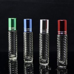 200pcs 5ML 5CC Glass Perfume Bottle Roller bead ball on Essential Oil Parfum Vials Portable Sample Refillable Empty Bottle