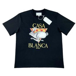 Casablanc Shirt Men Designer T Shirt Shorts Black Yellow Graphic Tee Summer Men T-Shirt Casablanc Shirt Men Designer Tee Shirt Fashion Printing Casa Casual T-Shirt 363