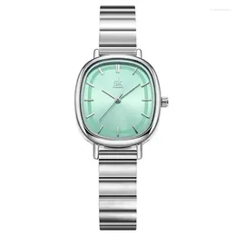 Wristwatches Women's Watch Simple And Luxury Business Steel Band Quartz Waterproof 0174